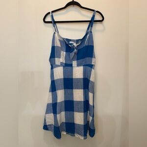 NWT Old Navy Blue and White Checkered Sundress - Size‎ L